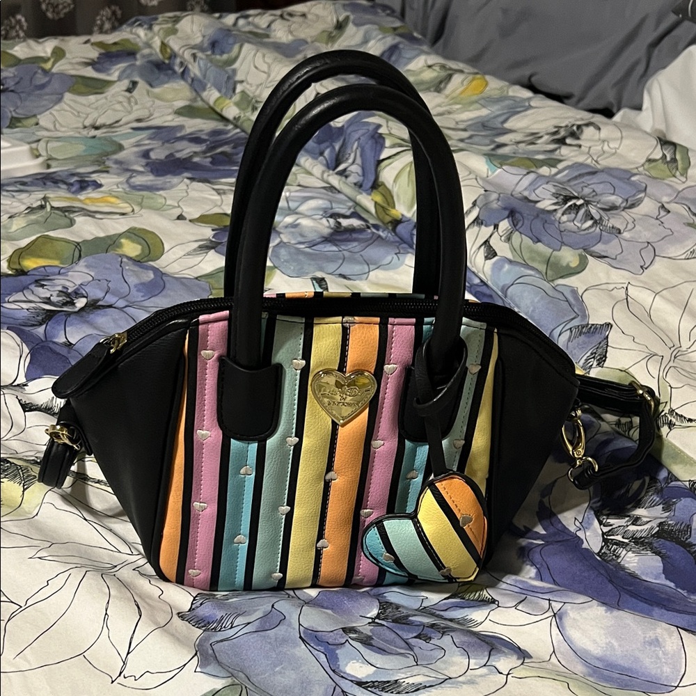 Colorful Striped Betsy Johnson Handbag